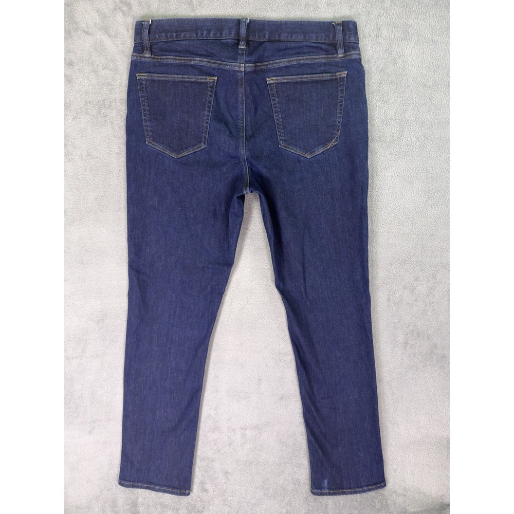 Banana Republic Jeans Mens 35x32 Blue Straight Slim Dark Wash Denim Traveler - Picture 2 of 8